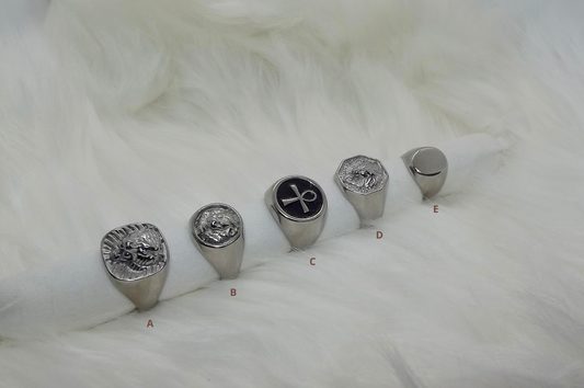 Chevalière argenté